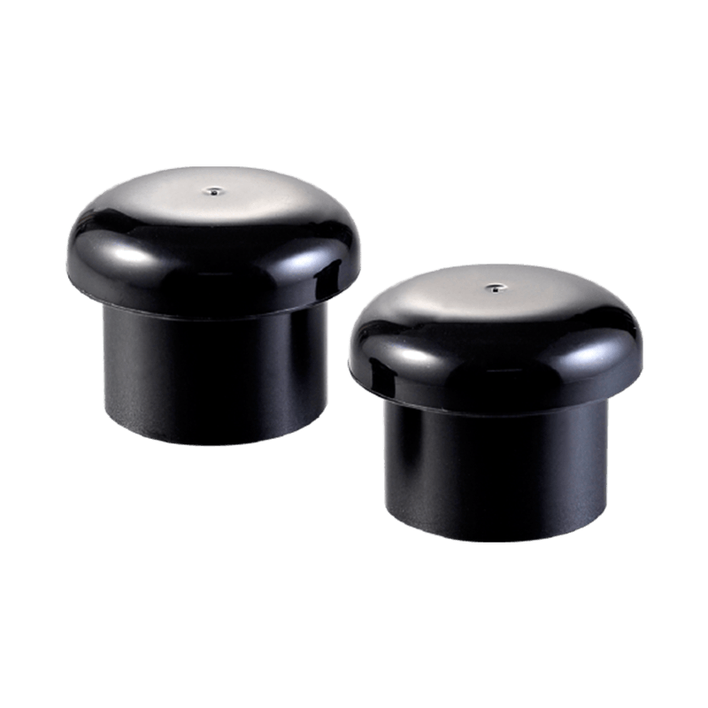 Tappo a vite in plastica nera opaca